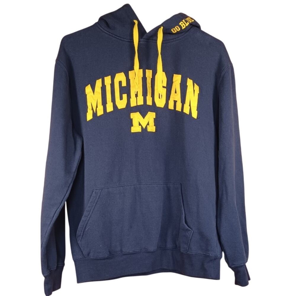Stadium Athletics Michigan Wolverines Navy "Go Blue" Hoodie Men's Medium - Picture 2 of 7